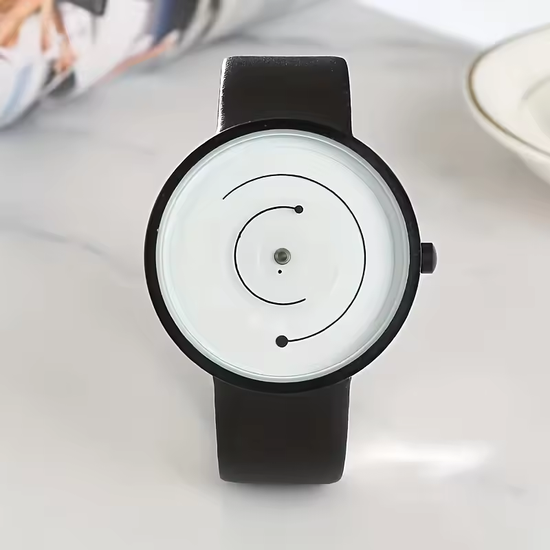 New concept pointerless watch with mesh dial, trendy and fashionable steel strap watch for young people.