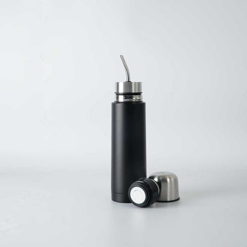 South American Mate Tea Travel Mug - Brazilian Filter Straw, Insulated Bullet Bottle, 3-in-1 Portable Mate Gourd Kit