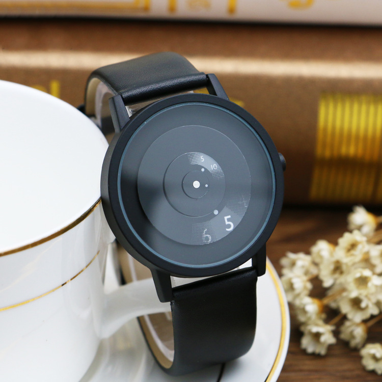 New concept pointerless watch with mesh dial, trendy and fashionable steel strap watch for young people.