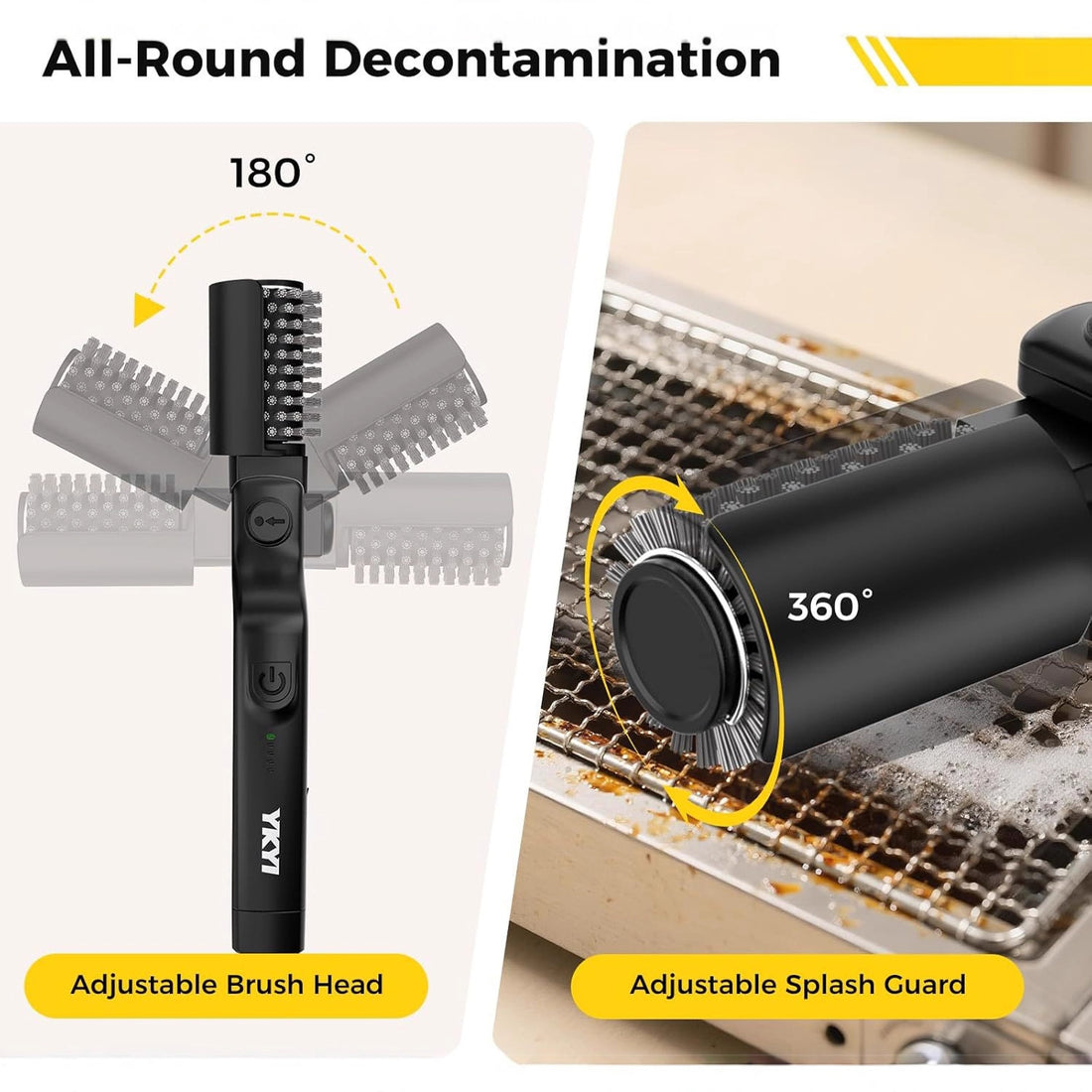 Electric BBQ Brush for Cleaning Grill, Heavy Duty Oil Stain Remover, Barbecue Cleaner Tool