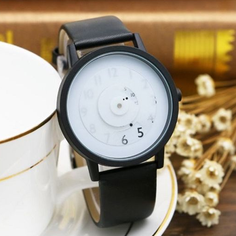 New concept pointerless watch with mesh dial, trendy and fashionable steel strap watch for young people.